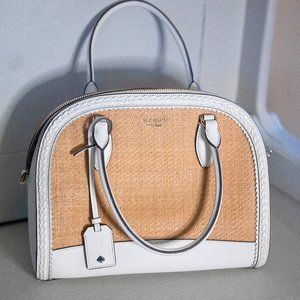 Kate Spade Wicker and White Purse